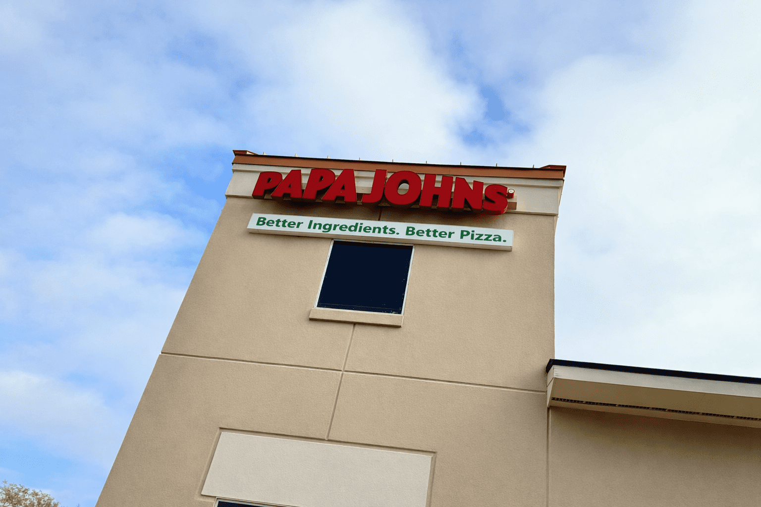 exterior of papa john's