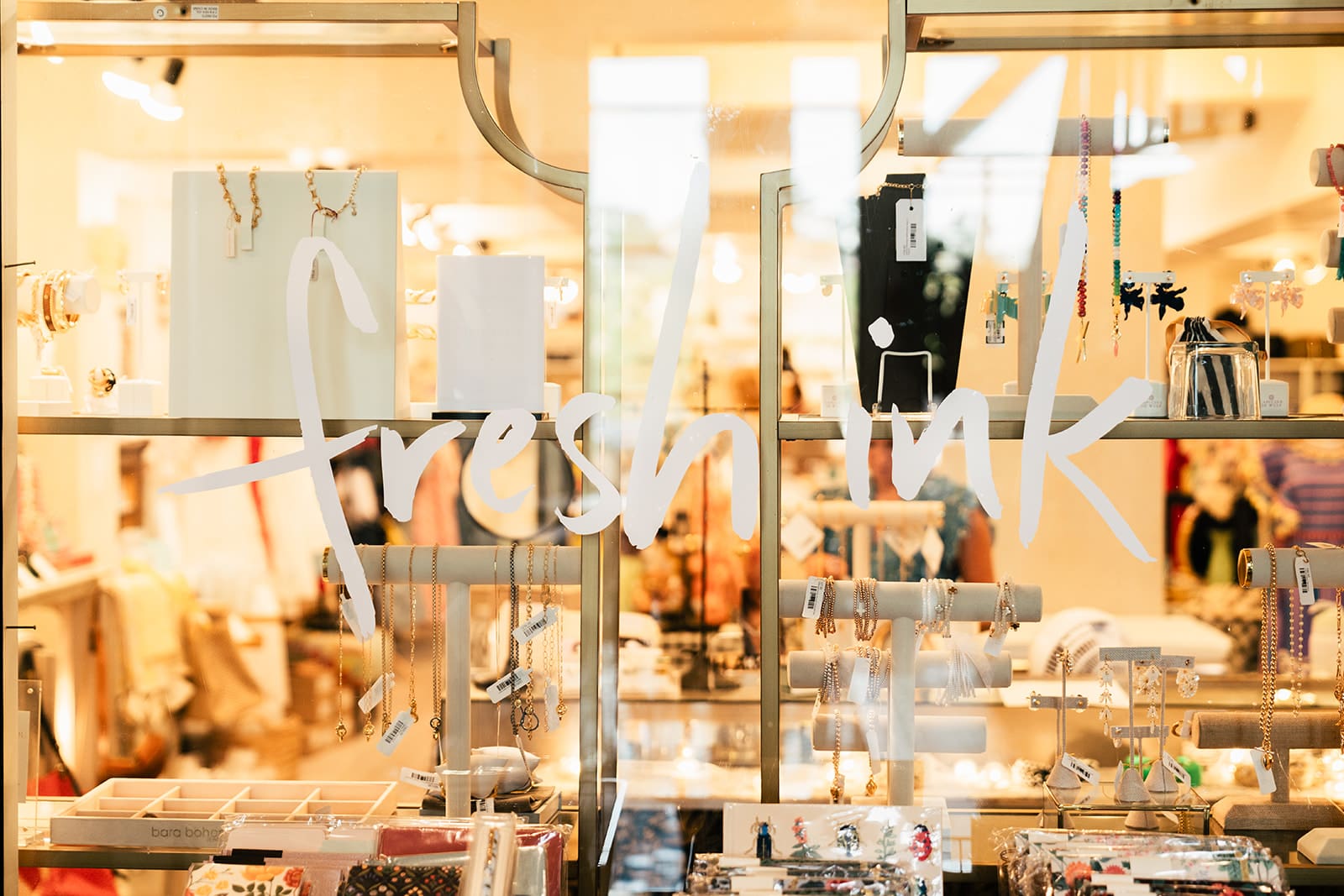 exterior window of fresh ink
