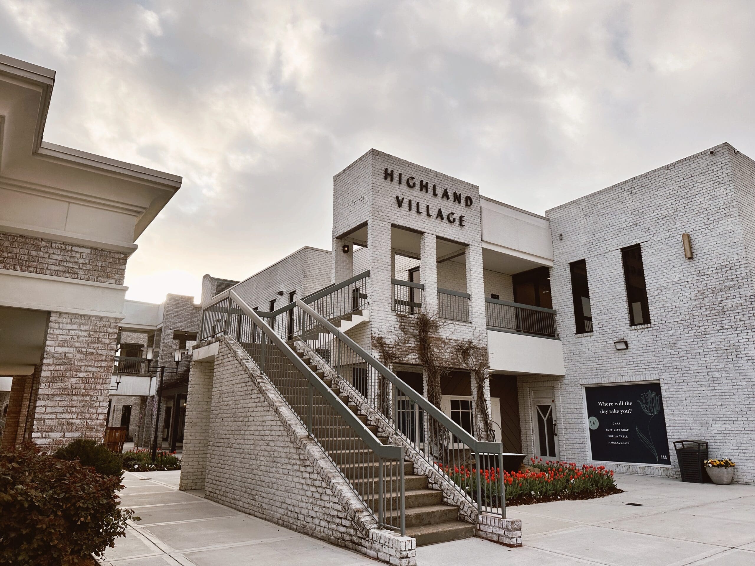 exterior of highland village in jackson, ms
